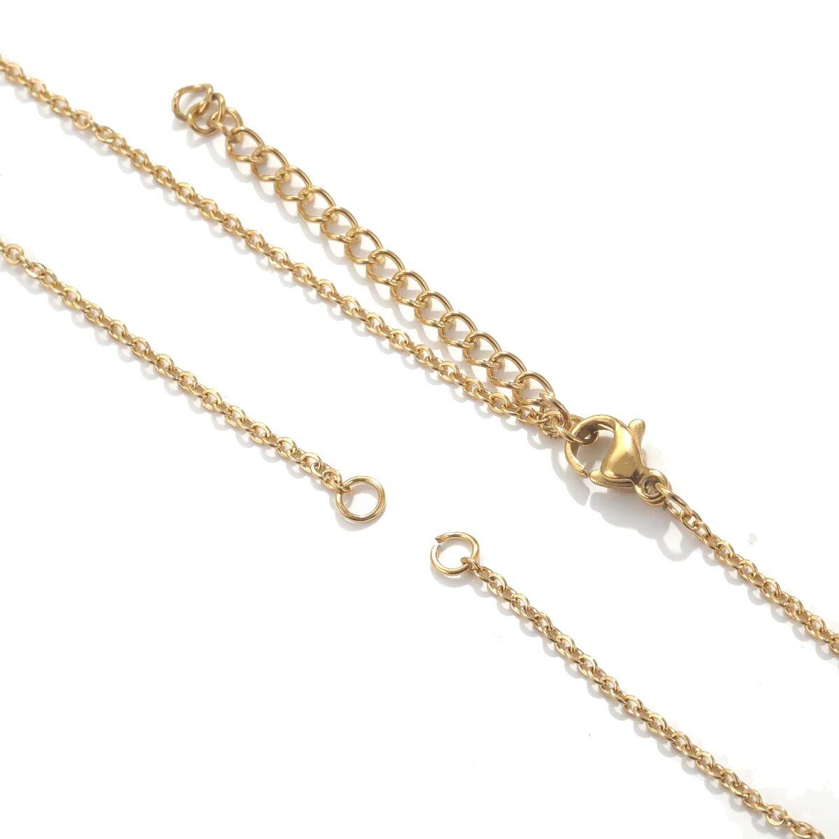 Slim Link Gold Copper Necklace Chain For Women Bulk