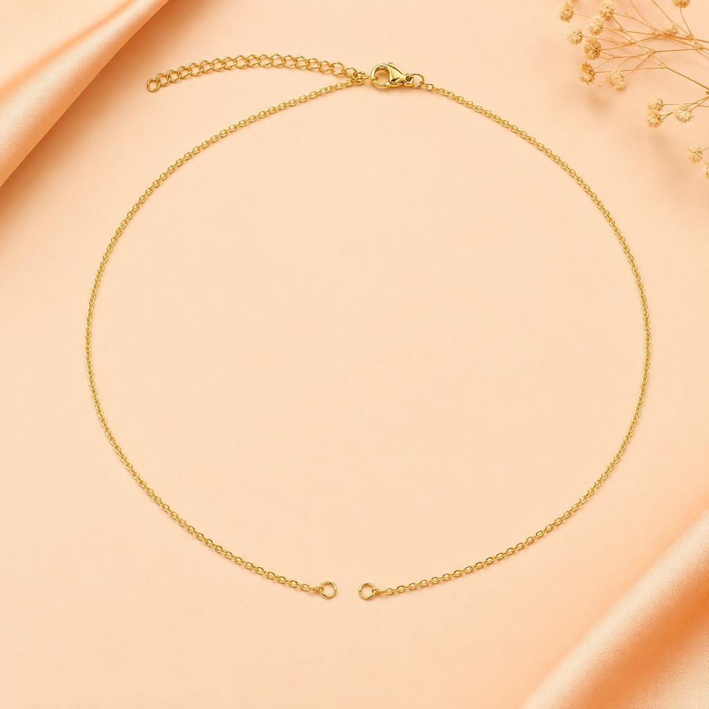 Slim Link Gold Copper Necklace Chain For Women Bulk