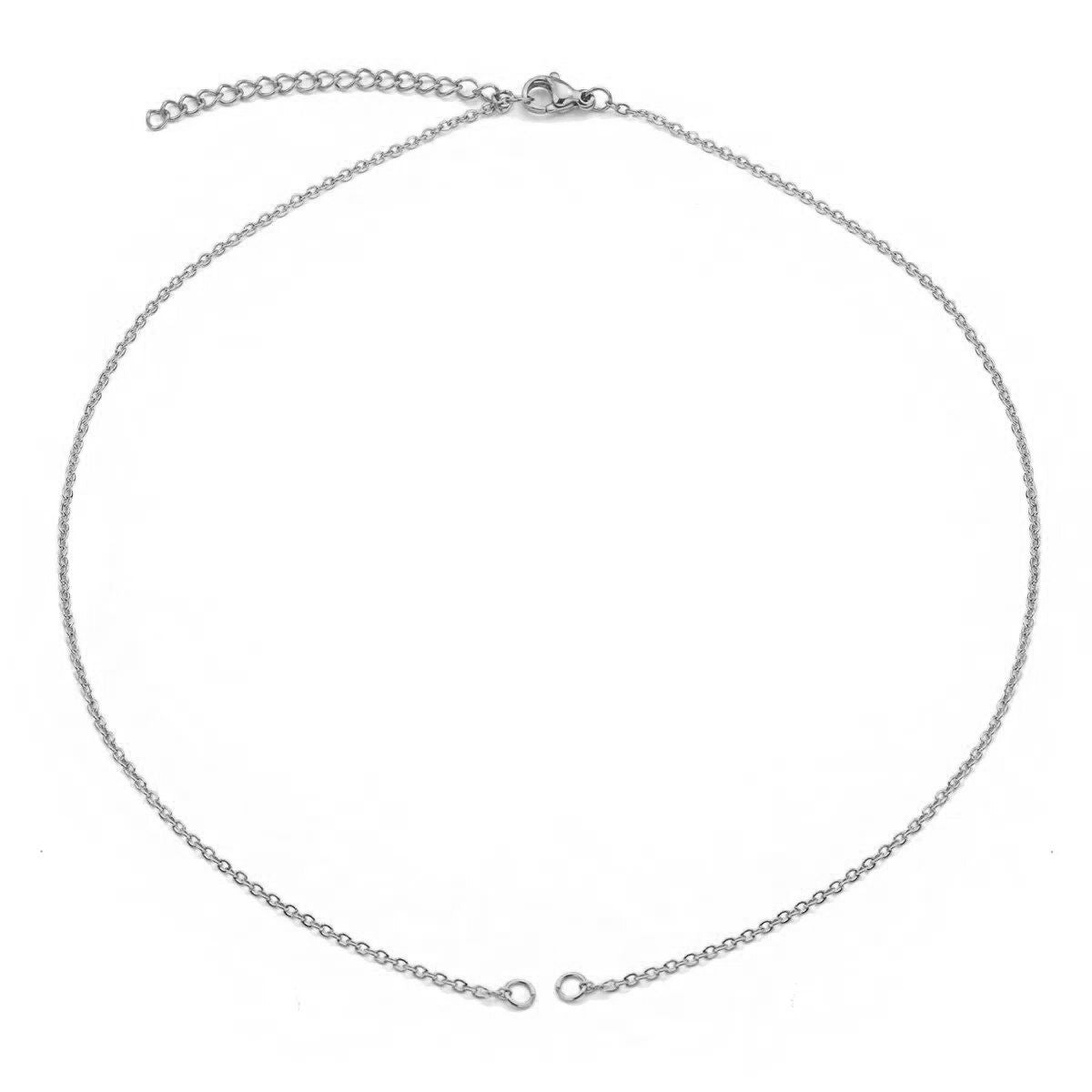 Slim Link Silver Copper Necklace Chain For Women Bulk Main image