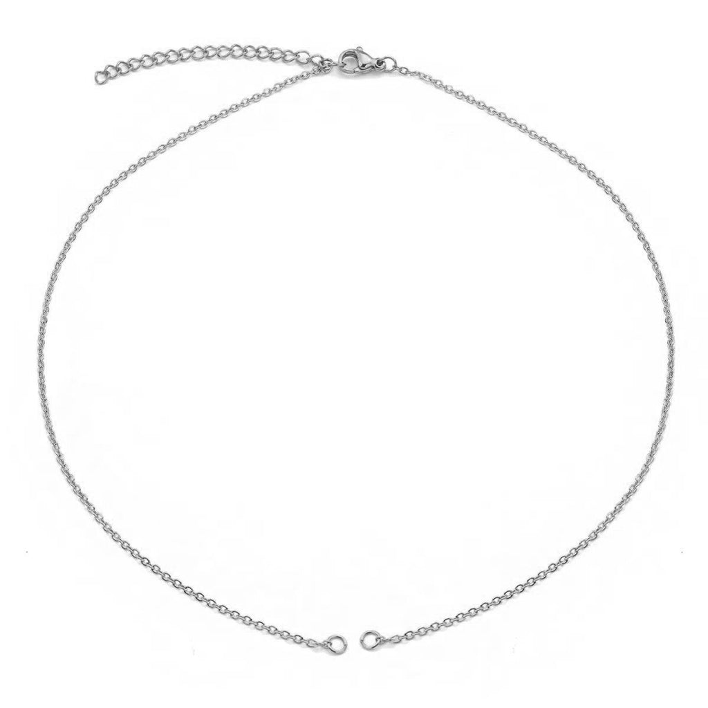 Slim Link Silver Copper Necklace Chain For Women Bulk