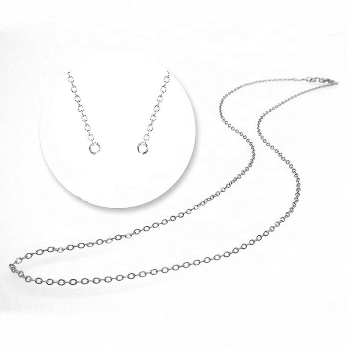 Slim Link Silver Copper Necklace Chain For Women Bulk