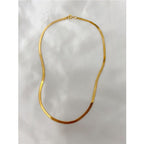Slim Snake Silver Stainless Steel Necklace Chain For Women Bulk