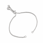 Box Glossy Silver Adjustable Slider Bracelet For Women Bulk