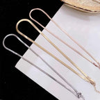 Slim Snake Silver Stainless Steel Necklace Chain For Women Bulk