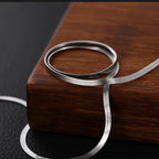 Slim Snake Silver Stainless Steel Necklace Chain For Women Bulk