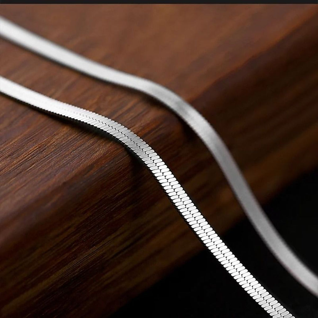 Slim Snake Silver Stainless Steel Necklace Chain For Women Bulk