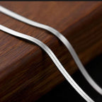 Slim Snake Silver Stainless Steel Necklace Chain For Women Bulk