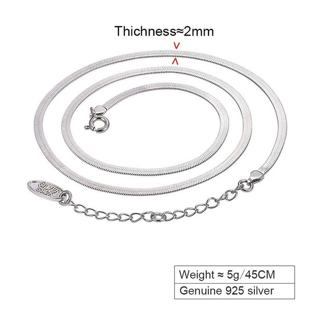 Slim Snake Silver Stainless Steel Necklace Chain For Women Bulk