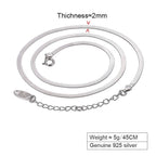 Slim Snake Silver Stainless Steel Necklace Chain For Women Bulk