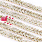 Alloy Cubic Zirconia Gold Cuban Miami Hip Hop Iced Out Chain Men Bulk