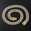 Alloy Cubic Zirconia Gold Cuban Miami Hip Hop Iced Out Chain Men Bulk