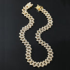 Alloy Cubic Zirconia Gold Cuban Miami Hip Hop Iced Out Chain Men Bulk
