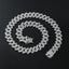 Alloy Cubic Zirconia Silver Cuban Miami Hip Hop Iced Out Chain Bulk