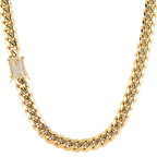 Hip Hop Iced Out Alloy Cuban Curb Silver Rhinestone Studded Chunky Necklace Chain 18" Men