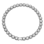 Hip Hop Iced Out Alloy Cuban Gold Rhinestone Square Tennis Ice Out Necklace Chain 18"