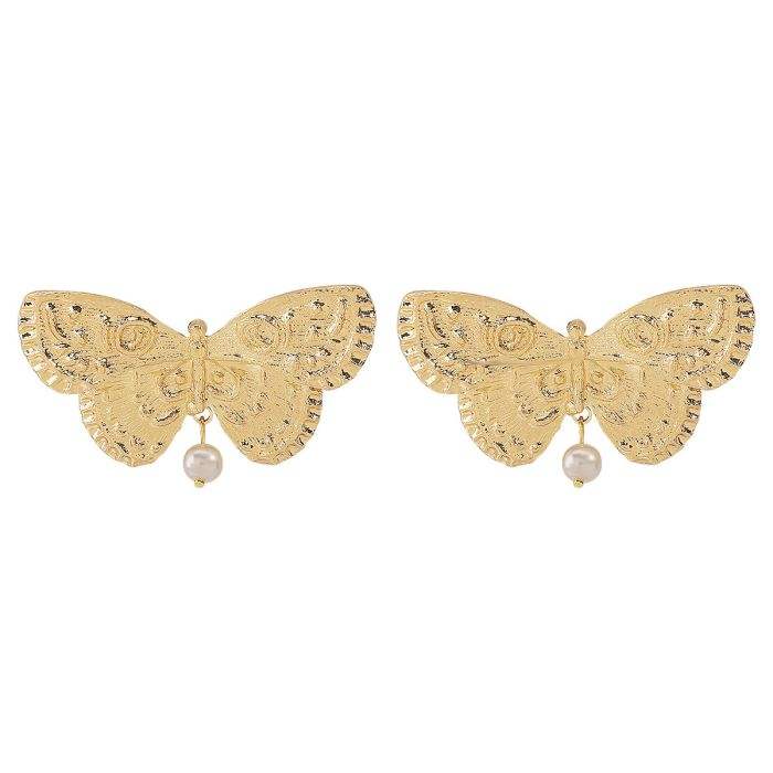 Butterfly 18K Gold Pearl Dangler Earring For Women Bulk