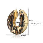 Leopard Gold Plated Enamel Alloy Ear Cuff Earrings For Women Bulk