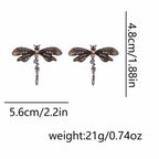 Butterfly 18K Gold Black CZ Anti Tarnish Dangler Earrings Bulk