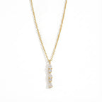 Gold Pear Cut Cubic Zirconia Anti Tarnish Copper Necklace For Women Bulk