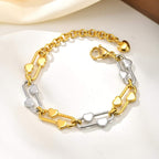 Gold Silver Heart Plain Anti Tarnish Stainless Steel Women Bulk