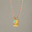 Rainbow CZ Enamel Gold Multi Thread Anti Tarnish Necklace Pendant Bulk