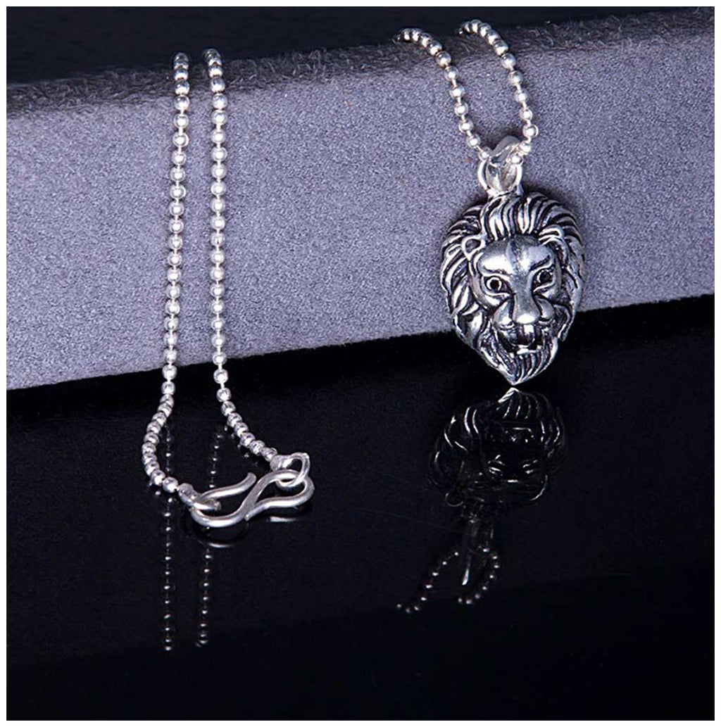 Lion Dragon Silver Stainless Steel Gift Pendant Chain Necklace Bulk
