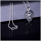 Lion Dragon Silver Stainless Steel Gift Pendant Chain Necklace Bulk