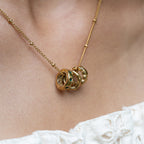 Triangle Round 18K Gold Stainless Steel Anti Tarnish Necklace Bulk