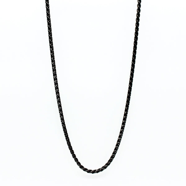 Vintage Jet Black Stainless Steel Anti Tarnish Chain For Women Bulk Secondary image