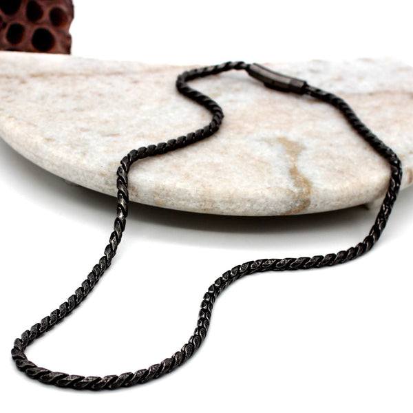 Vintage Jet Black Stainless Steel Anti Tarnish Chain For Women Bulk Main image