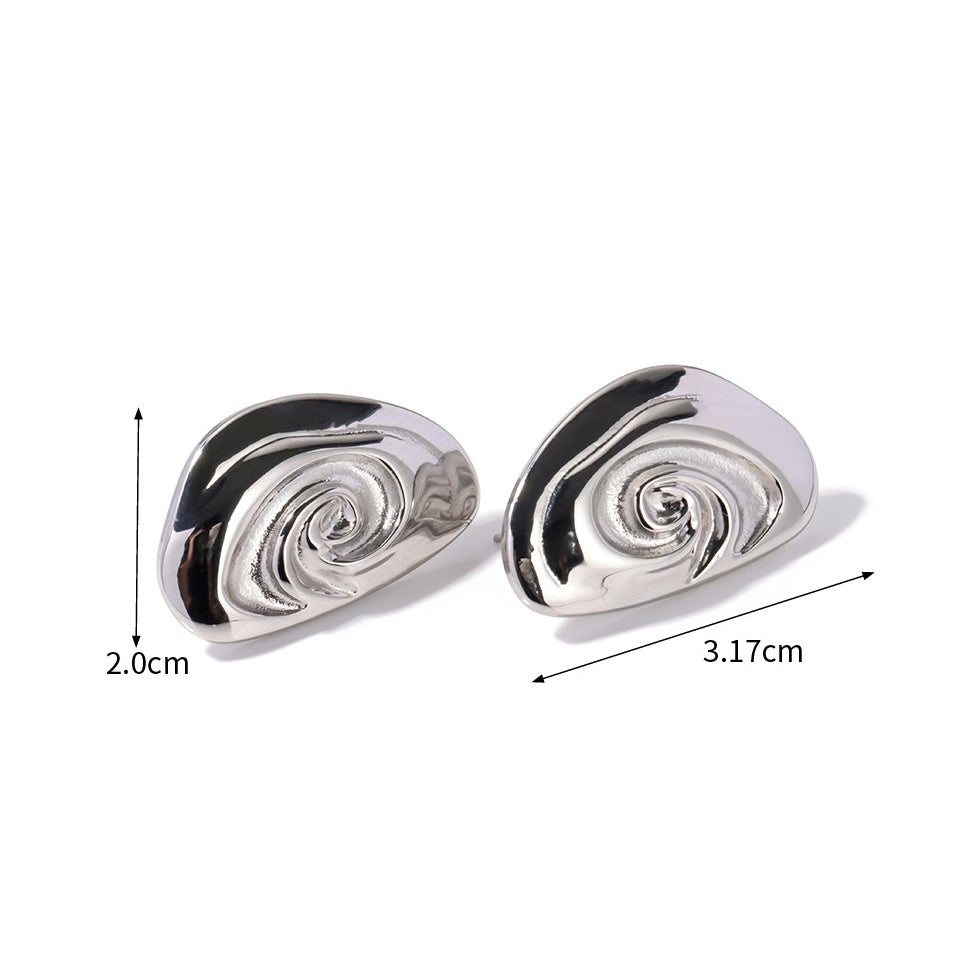 Tempest Twist Silver Stainless Steel Anti Tarnish Stud Earring Bulk
