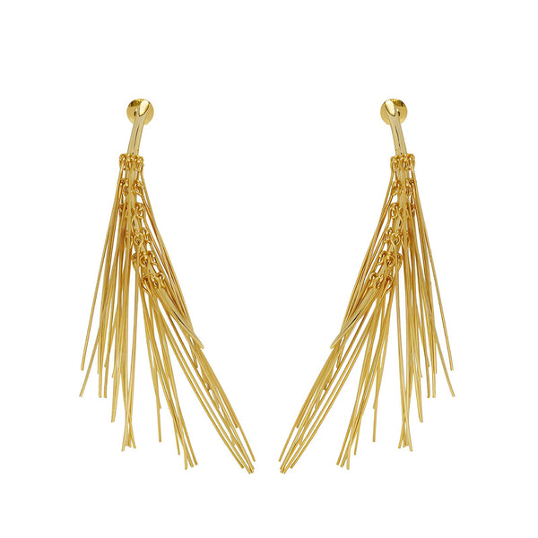 Stylish 18K Gold Brass Anti Tarnish Dangler Earring For Women Bulk Secondary image