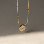 Butterfly Mother Of Pearl White 18K Gold Brass Anti Tarnish Necklace Pendant Chain For Women