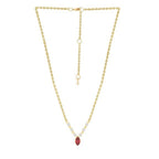 Elegant Marquise Cut Rose Silver Gold Plated CZ Brass Necklace Bulk