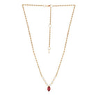 Elegant Marquise Cut Rose Silver Gold Plated CZ Brass Necklace Bulk