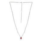 Elegant Marquise Cut Rose Silver Gold Plated CZ Brass Necklace Bulk