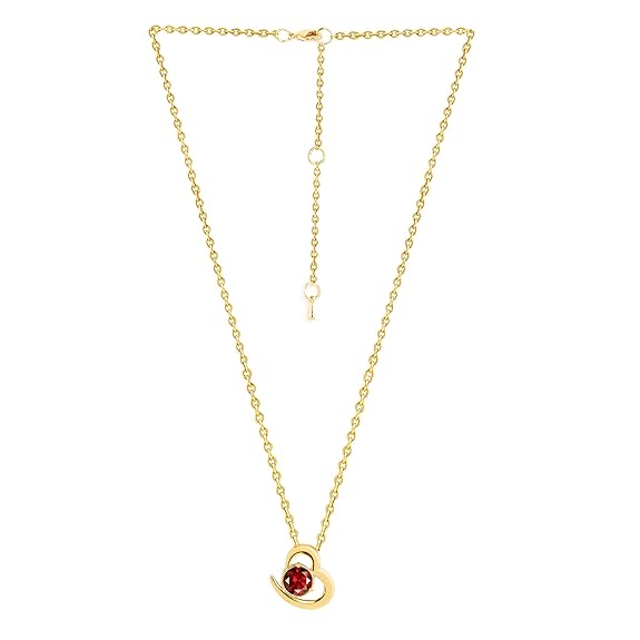Elegant Heart Design Ruby Red Rose Silver Gold CZ Brass Necklace Bulk