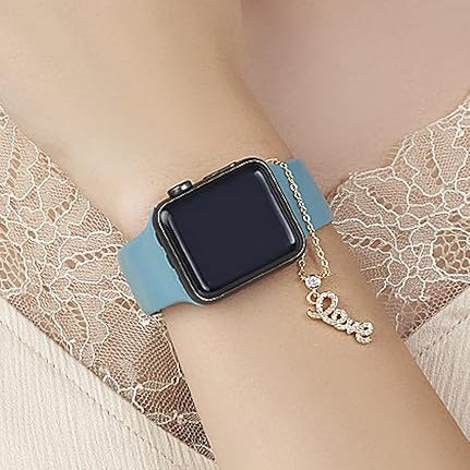 Minimal Love Charm Rose Silver Gold Plated CZ Brass Watch Charm Bulk Main image