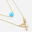 Trendy Layered Arrow Design Rose Silver Gold CZ Brass Necklace Bulk