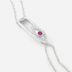 Pink Evil Eye Rose Silver Gold CZ Anti Tarnish Brass Bracelet Wholesale