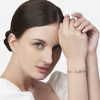 Minimal Design Oval Link Chain Rose Silver Gold CZ Brass Bracelet Bulk