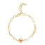 Elegant Link Chain Rose Silver Gold Plated Beads Brass Bracelet Bulk