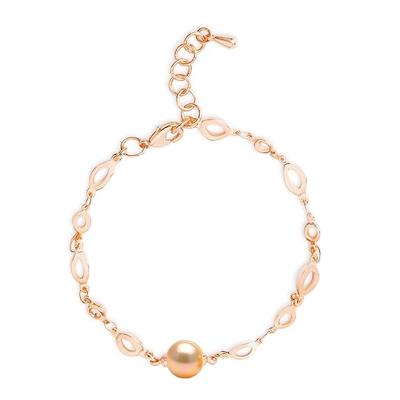 Elegant Link Chain Rose Silver Gold Plated Beads Brass Bracelet Bulk
