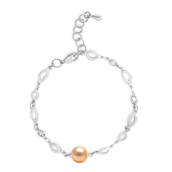 Elegant Link Chain Rose Silver Gold Plated Beads Brass Bracelet Bulk