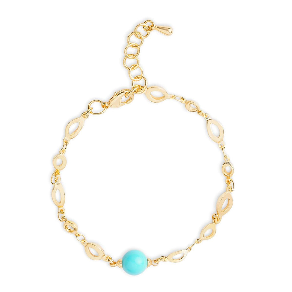 Luxury Turquoise Rose Silver Gold Anti Tarnish Brass Bracelet Wholesale