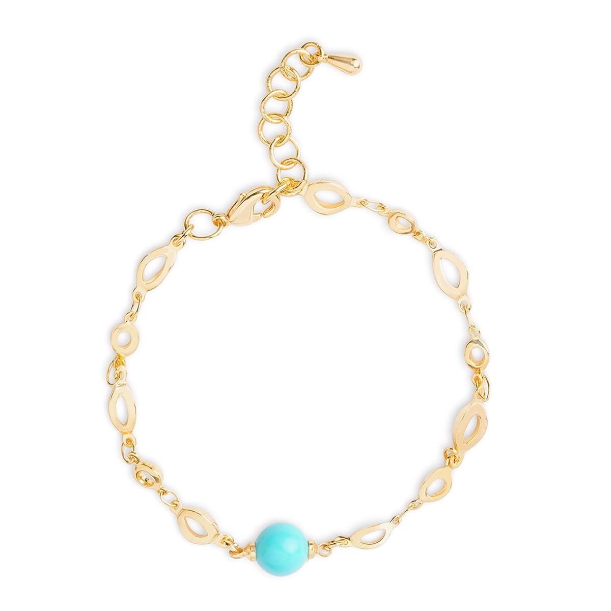 Luxury Turquoise Rose Silver Gold Anti Tarnish Brass Bracelet Wholesale