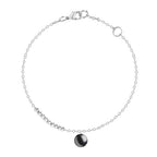 Minimal Black Beads Charm Rose Silver Gold Plated Brass Anklets Bulk