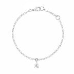 Minimalist Chain Teardrop Rose Silver Gold Plated CZ Brass Anklets Bulk