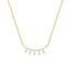 Minimalist Leaf Rose Silver Gold CZ Anti Tarnish Brass Necklace Bulk