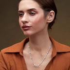 Minimalist Leaf Rose Silver Gold CZ Anti Tarnish Brass Necklace Bulk